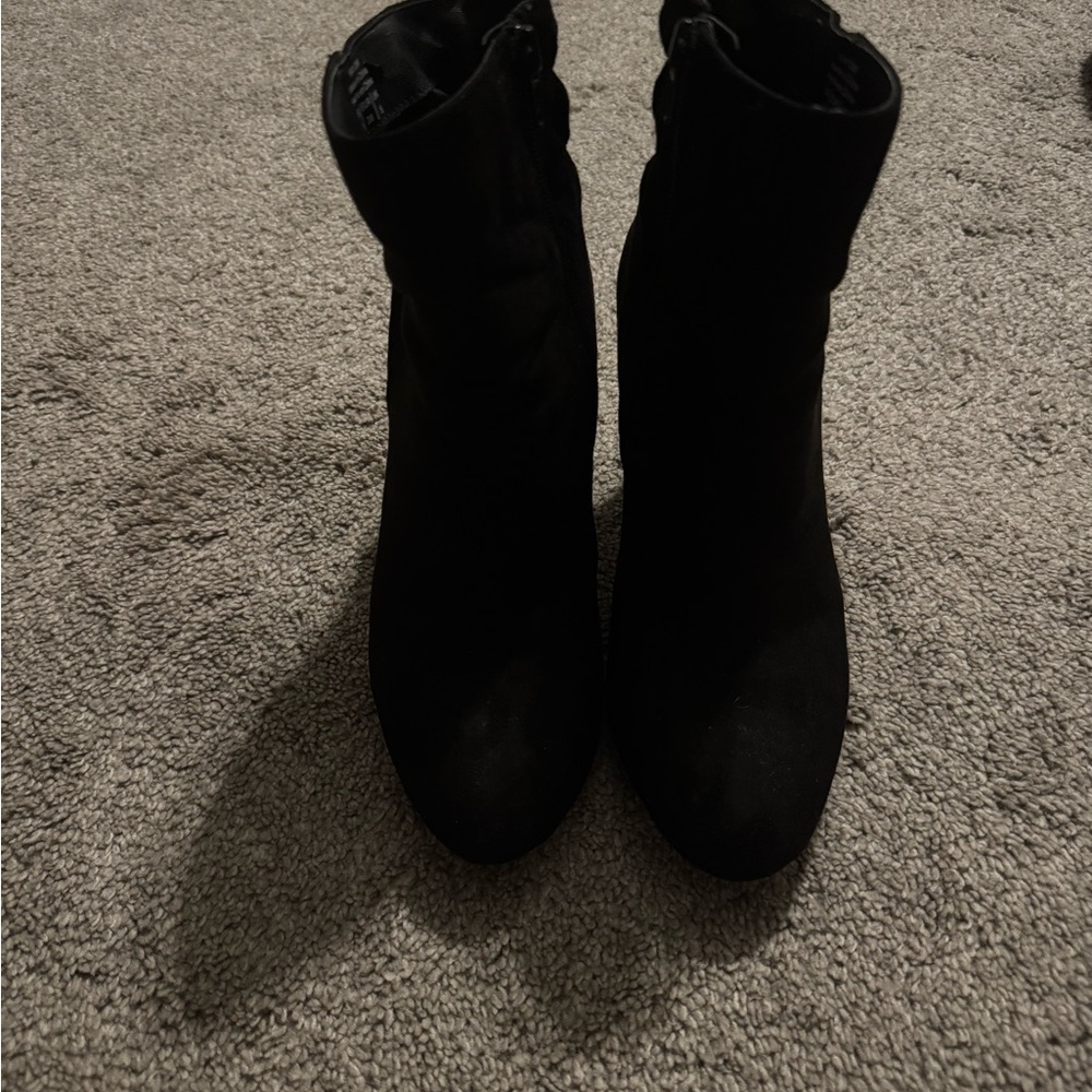Kelly & Katie Black Suede Ankle Booties